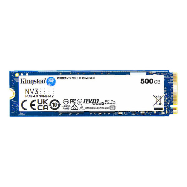 Kingston 500GB NV3 PCIe Gen4 M.2 2280 NVMe SSD (SNV3S/500G)